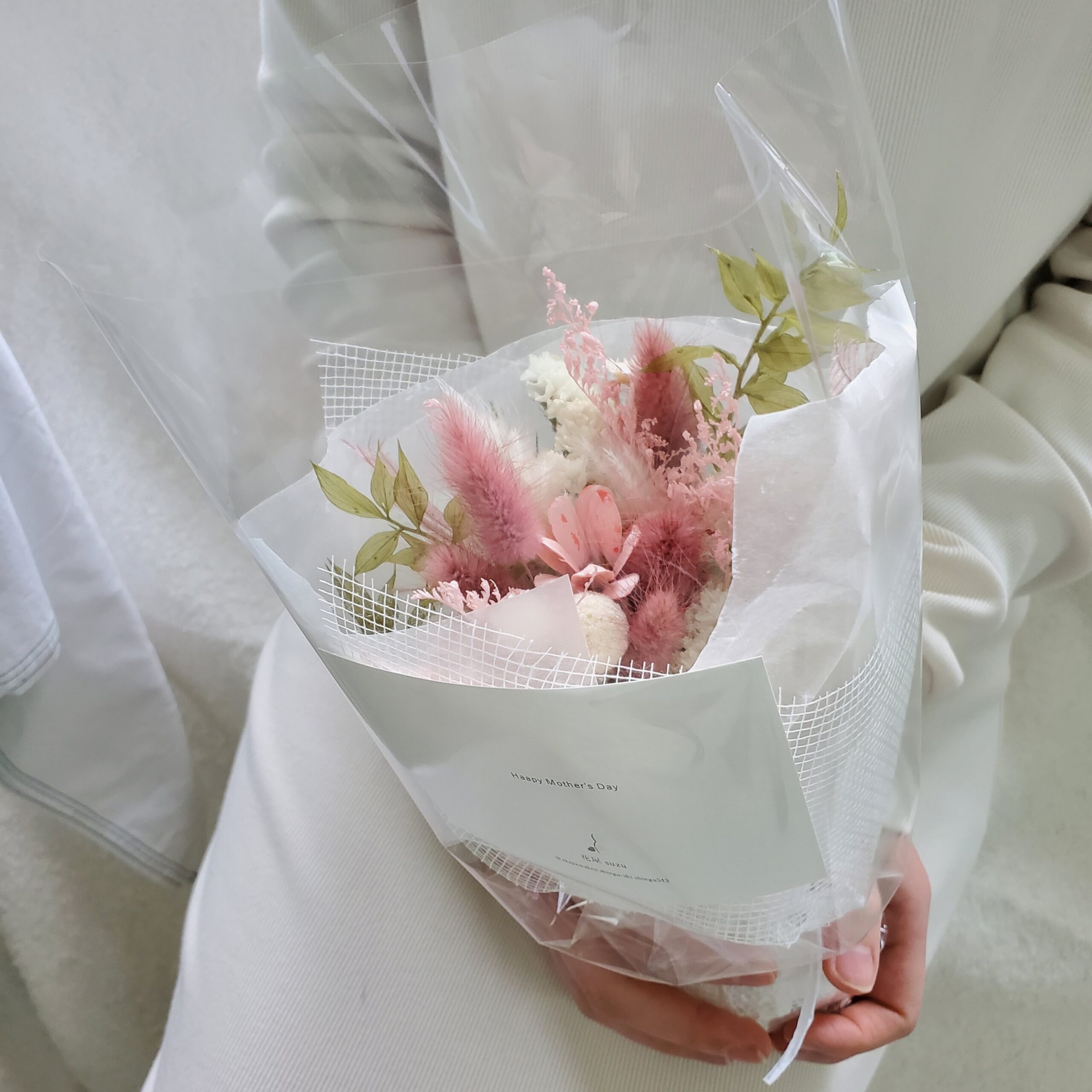 送料無料 ピンクの花束 ドライフラワー 